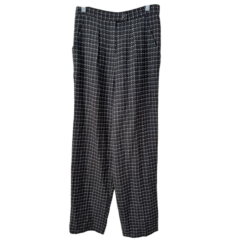 NWT Michi Moon For Sanyo Vintage Wool High Rise Wide Leg Pants Size 10